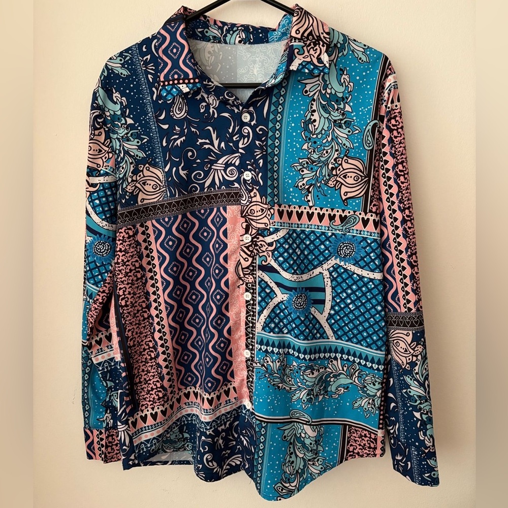 Women's Multicolor button-down shirt taille S